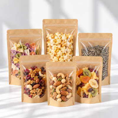 zipper bags kraft full pvc Zipper bag kraft full PVC