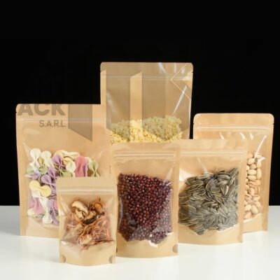 ZIPPER BAGS KRAFT FULL PVC