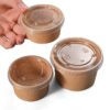 KRAFT PAPER CUP SAUCE+COVER