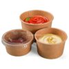 KRAFT PAPER CUP SAUCE+COVER