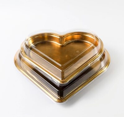 HEART CAKE BOX GOLD - Image 2