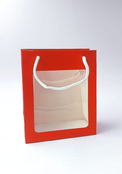 RED CARTON BAG WITH PVC - Image 2