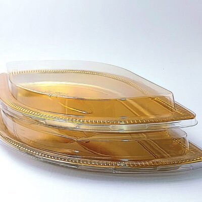 OVAL CAKE BOXS GOLD