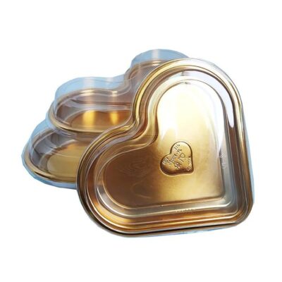 HEART CAKE BOX GOLD