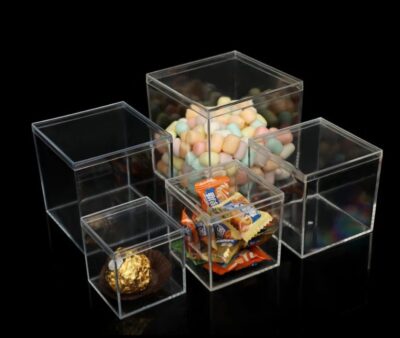 PLEXI BOXES DIFFERENT SIZES-علب بلاكسي مربعة متعددة الاحجام