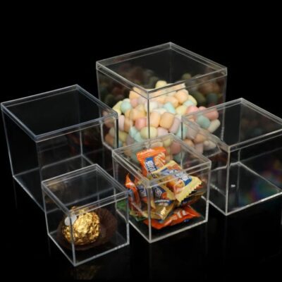 PLEXI BOXES DIFFERENT SIZES-علب بلاكسي مربعة متعددة الاحجام