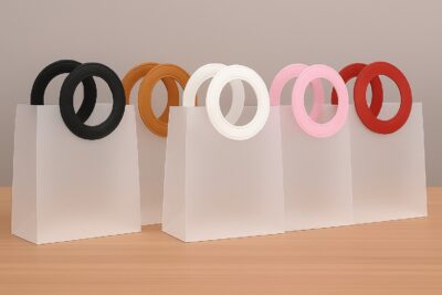 CIRCLE HAND BAG-كيس شفاف مسكة مدورة