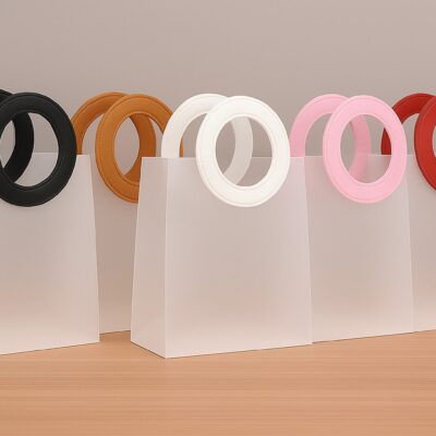 CIRCLE HAND BAG-كيس شفاف مسكة مدورة