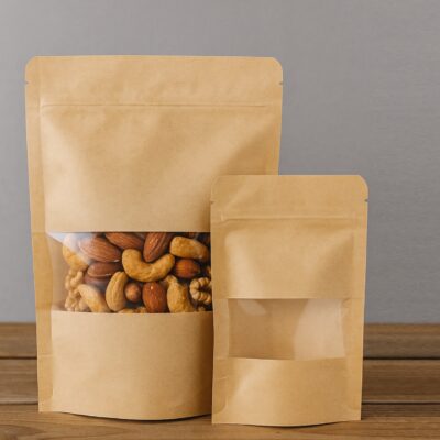 Zipper Bags Kraft Half PVC Zipper Bags Kraft Half PVC