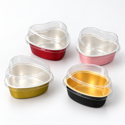 aluminum cup heart shape small علبة المنيوم على شكل قلب Aluminium Cup heart small