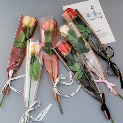 SINGLE ROSE WRAPING PAPER-ورق تغليف للوردة الواحدة '12*3.5+45