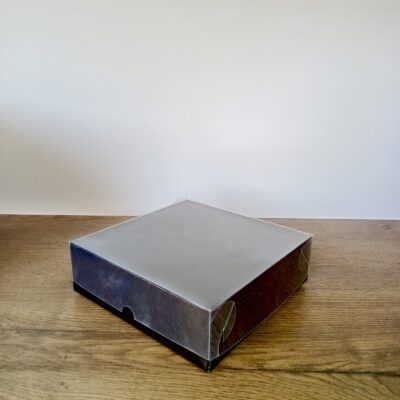 PVC BOX BLACK 16*16 -علبة كرتون غطا شفاف