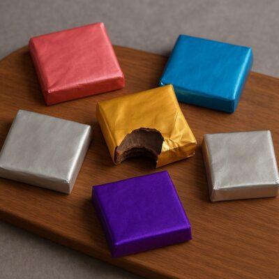 ALUMINIUM FOIL SHEET 50*75 PLAIN-ورق شوكولا 50*75 عادي