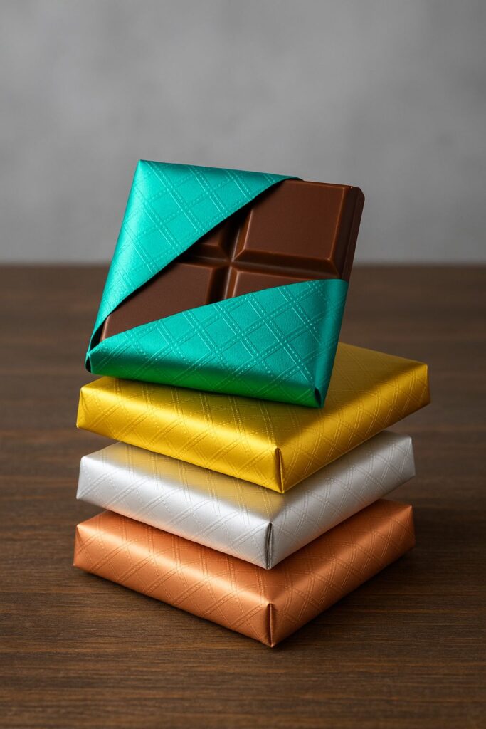 ALUMINIUM FOIL SHEET 50*75 CHECKERED-ورق شوكولا 50*75 مربعة