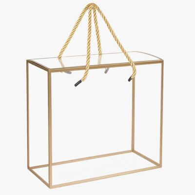 SQUARE PVC BOX  + ROPE + GOLD ACCENT