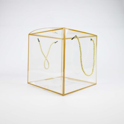 CUBE PVC BOX + ROPE + GOLD ACCENT