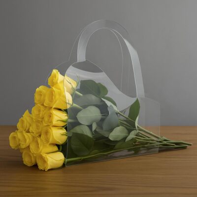 TRANSPARENT FLOWER BAG-كيس شفاف للورد