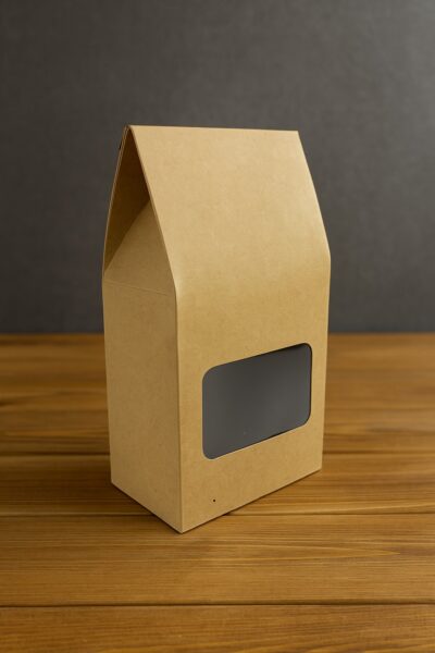 KRAFT BOX + WINDOW '10*15'-علبة كرتون مع وجه شفاف