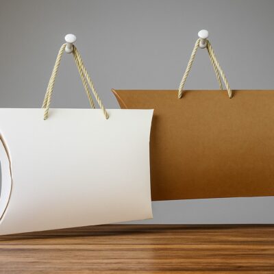 PILLOW BAG WITH ROPE HANDLE-كيس على شكل مخدة مع حبلة