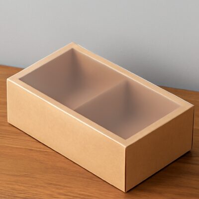 MATTE DIVIDED BOX 2-HOLES-علبة مغشاية مقطعة لاثنين