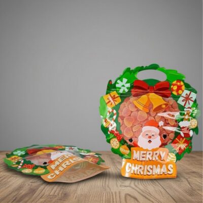 CHRISTMAS ZIPPER BAG '18*17*6' ROUND SHAPE