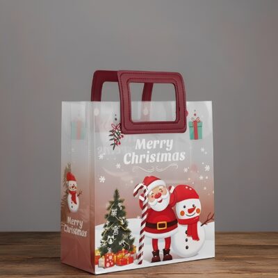 CHRISTMAS PBV BOX '18*20*9.5' SQUARE SHAPE RED HANDLE