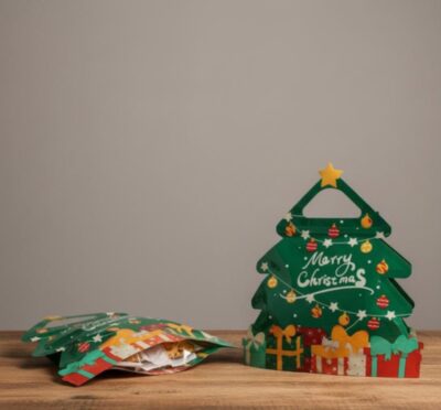 CHRISTMAS ZIPPER BAG '20*18*6' TREE SHAPE