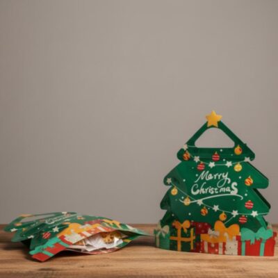 CHRISTMAS ZIPPER BAG '20*18*6' TREE SHAPE