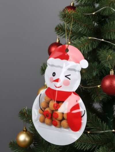 CHRISTMAS ZIPPER BAG '19.7*12.5' SNOWMAN SHAPE