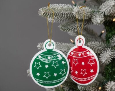 CHRISTMAS ZIPPER BAG '12*14' BALL SHAPE