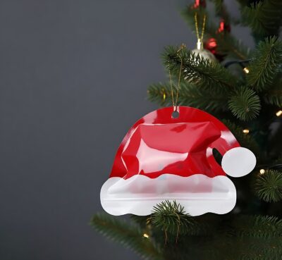 CHRISTMAS ZIPPER BAG '14*12' HAT SHAPE