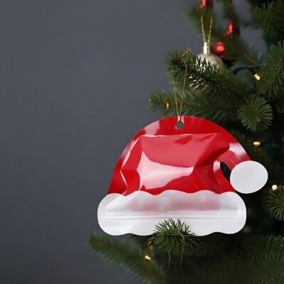 CHRISTMAS ZIPPER BAG '14*12' HAT SHAPE