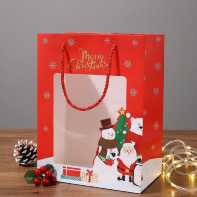 CHRISTMAS CARTON BAG RED