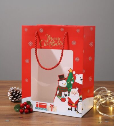 CHRISTMAS CARTON BAG RED