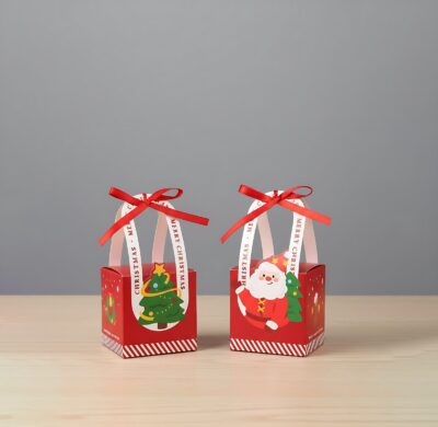 CHRISTMAS BOX '9.5*9.5*9.5' WITH RIBBON
