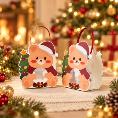 Christmas box 10*15.5*7 bear shape