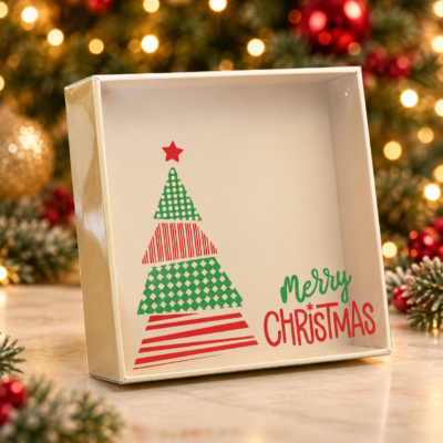 christmas pvc box '22*22*5.5' Christmas PVC box 22*22*5.5 {2}