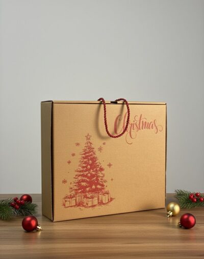 CHRISTMAS CARTON BOX PRINTED-RED