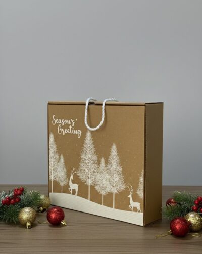 CHRISTMAS CARTON BOX PRINTED-TREES