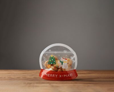 CHRISTMAS ZIPPER BAG 16*16 X-MAS