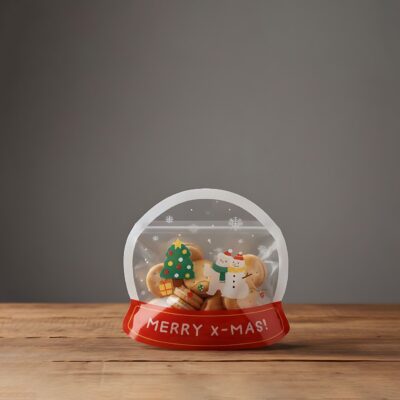 CHRISTMAS ZIPPER BAG 16*16 X-MAS