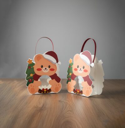 CHRISTMAS BOX '10*15.5+7' BEAR SHAPE