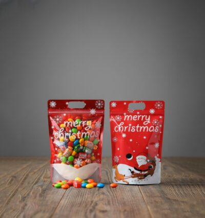 CHRISTMAS ZIPPER BAG 20*30 RED