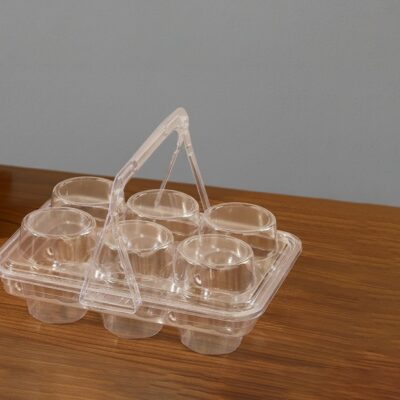 CUPCAKE BOX 6PCS 25*18.5+9 + HANDLE