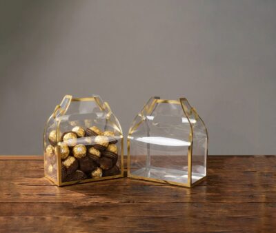 PVC BOX 16*17*9 ROPE+GOLD ACCENT