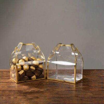PVC BOX 16*17*9 ROPE+GOLD ACCENT