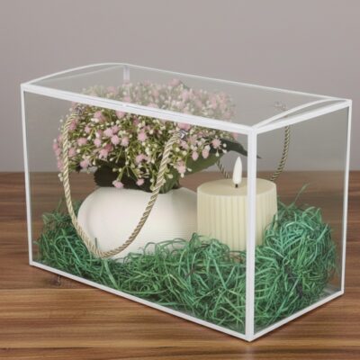 RECTANGLE BOX 20*30+15 TRANSPARENT WHITE