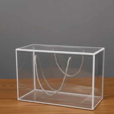RECTANGLE BOX 20*30+15 TRANSPARENT WHITE