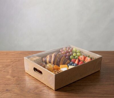 PVC BOX TRAY 40*30 WITH HANDLE