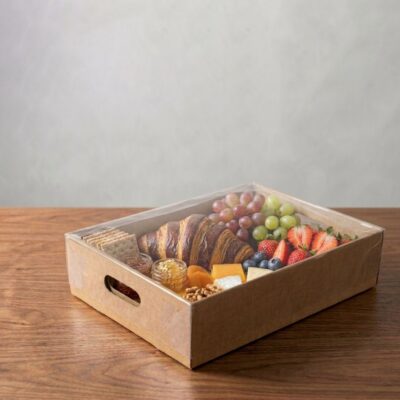 PVC BOX TRAY 40*30 WITH HANDLE